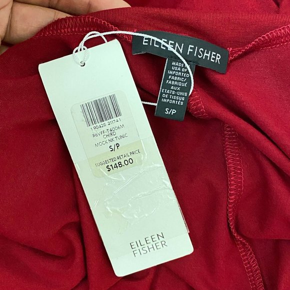 Eileen Fisher Mock Neck Lightweight Viscose Jersey - Picture 10 of 11